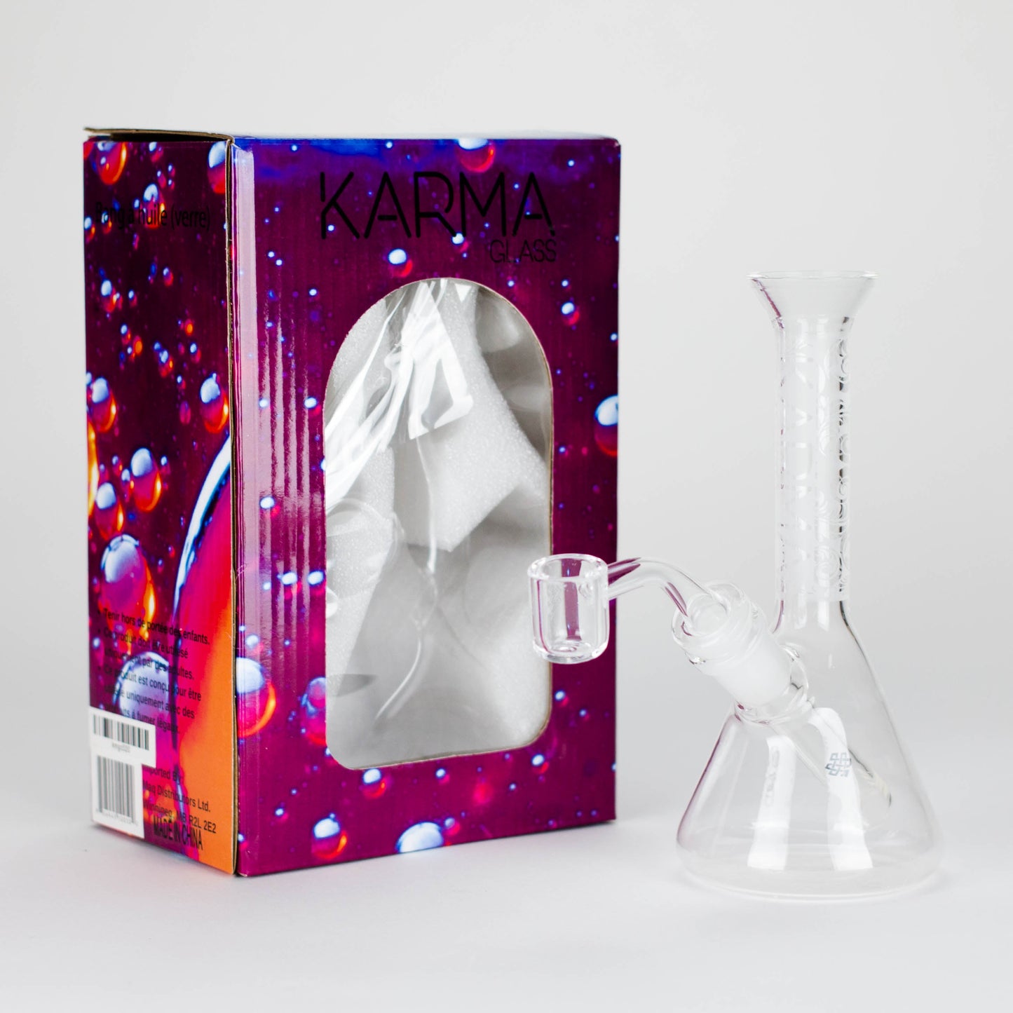 Karma | 7" Sandblasted Beaker Glass Dab Rig_2