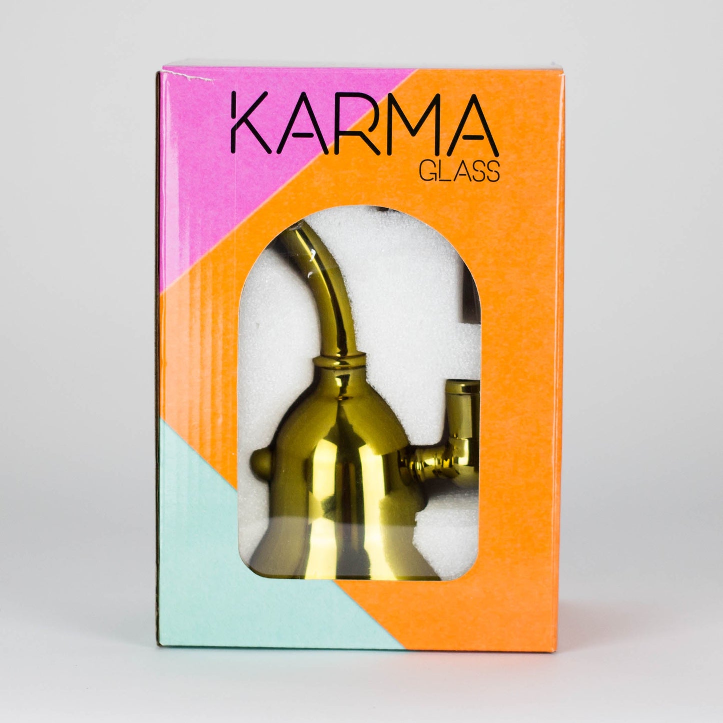 Karma | 6" Metallic Gold Kettle Glass Dab Rig_1