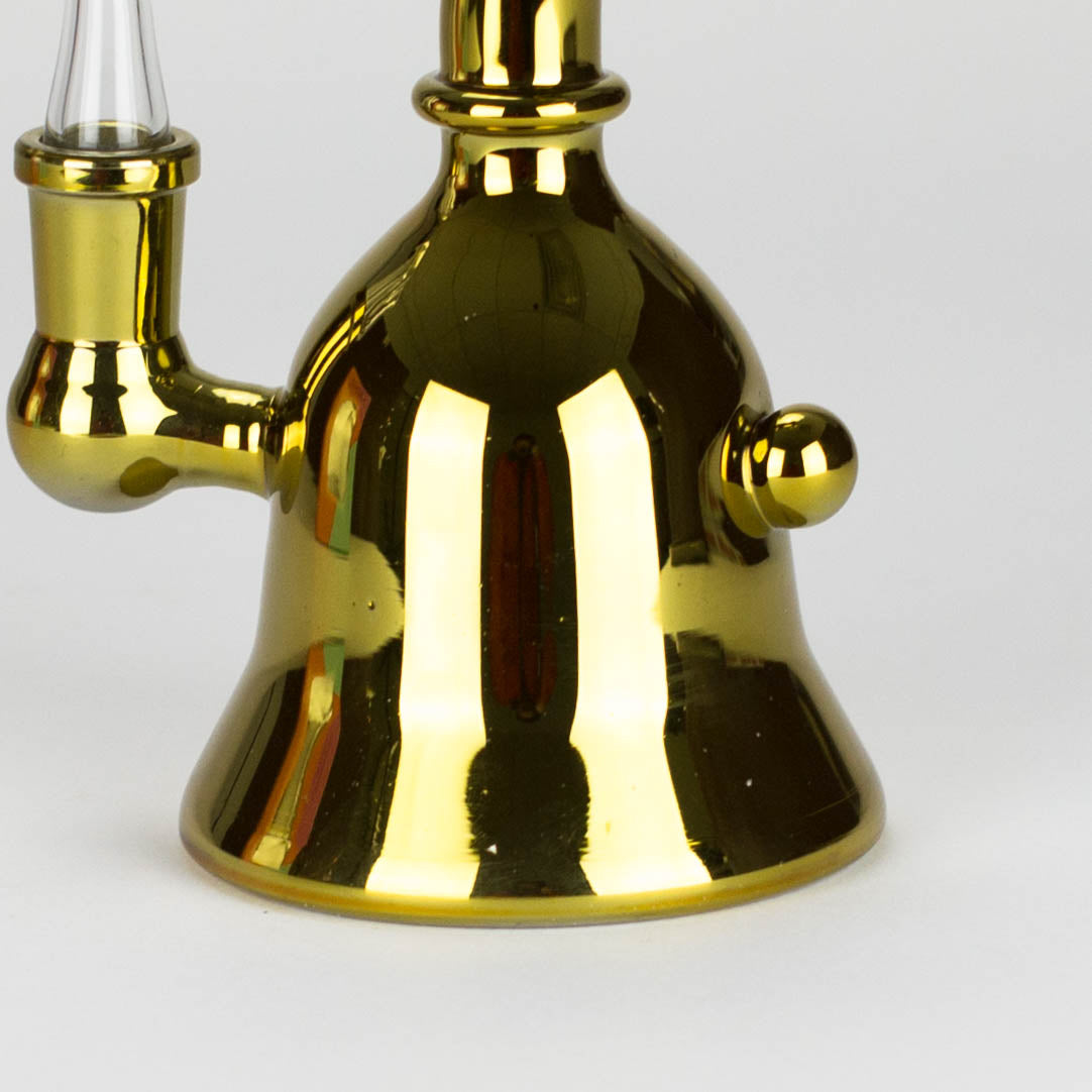 Karma | 6" Metallic Gold Kettle Glass Dab Rig_8