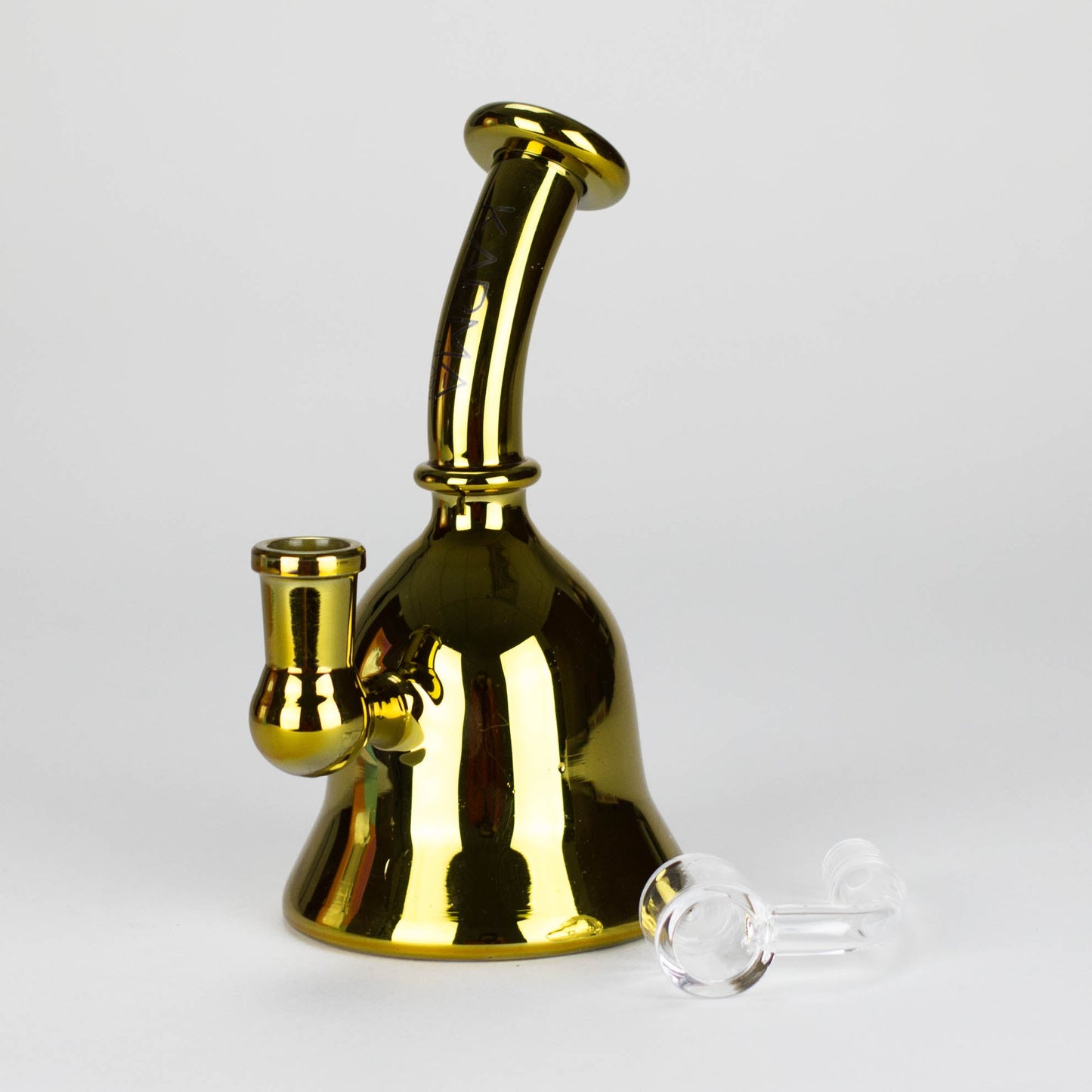 Karma | 6" Metallic Gold Kettle Glass Dab Rig_9
