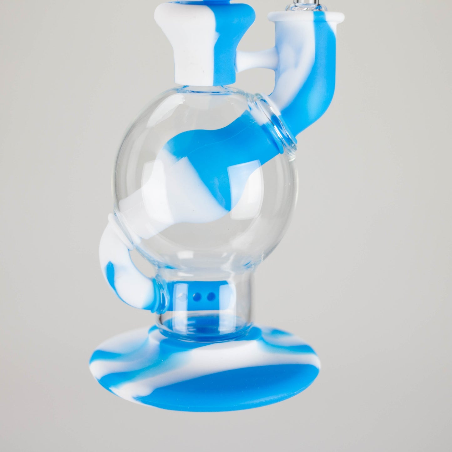 Dabware | Silicone Rig Platinum Global Incycler Rig (Blue/White)_4