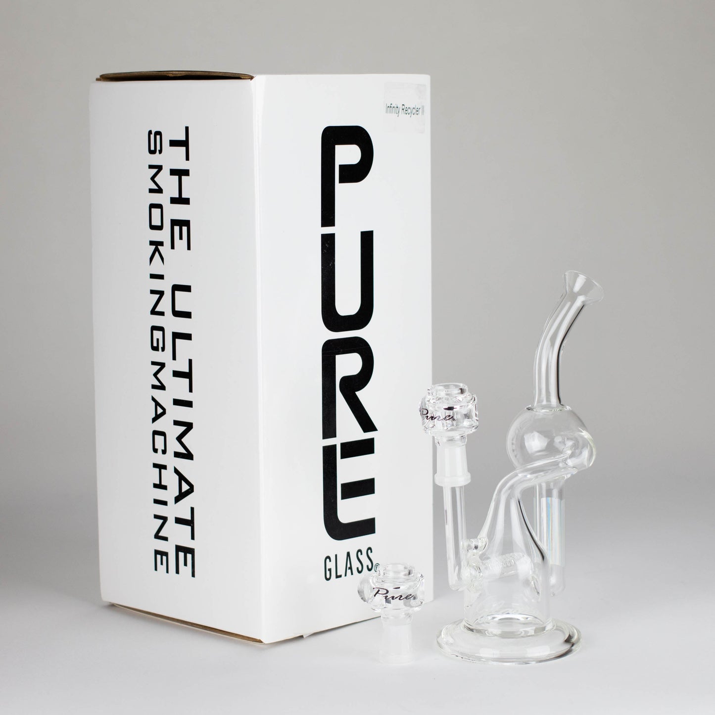 Pure Glass | 8" Infinity Recycler 2 - Flower and Dab_2
