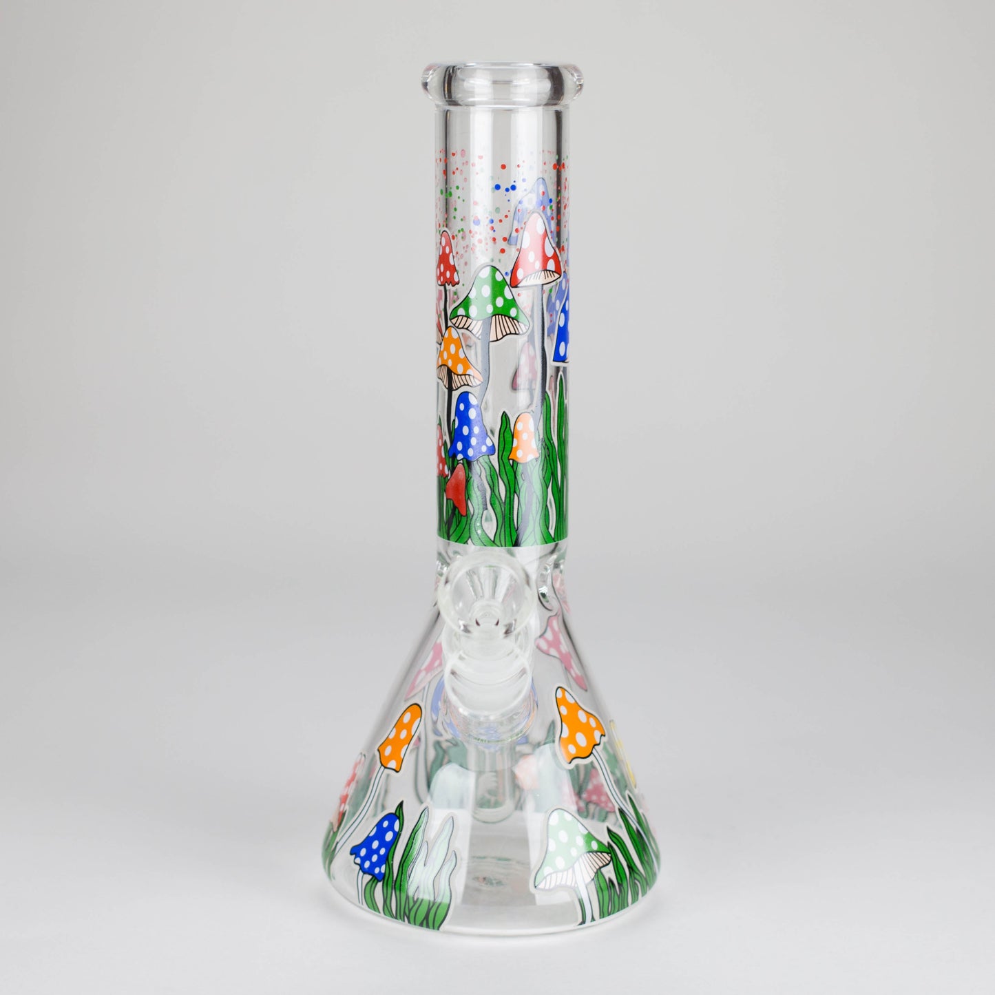 10" Glow in the dark Glass Bong With Mushroom Design_3