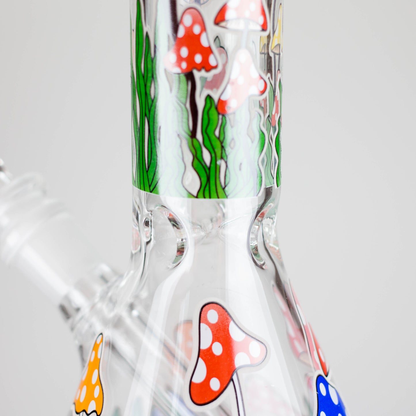 10" Glow in the dark Glass Bong With Mushroom Design_4