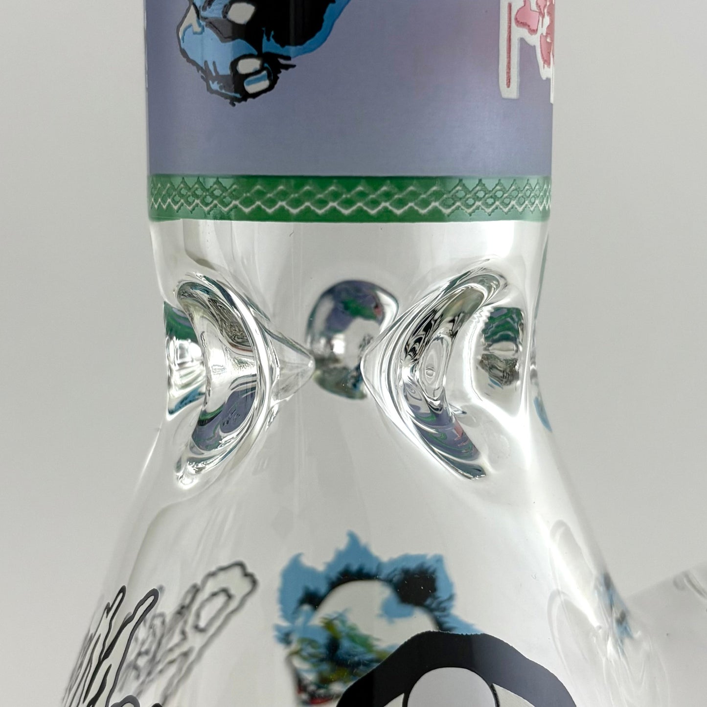 14" Glow in the Dark Cartoon Beaker Bong – 7mm Thick Borosilicate Glass