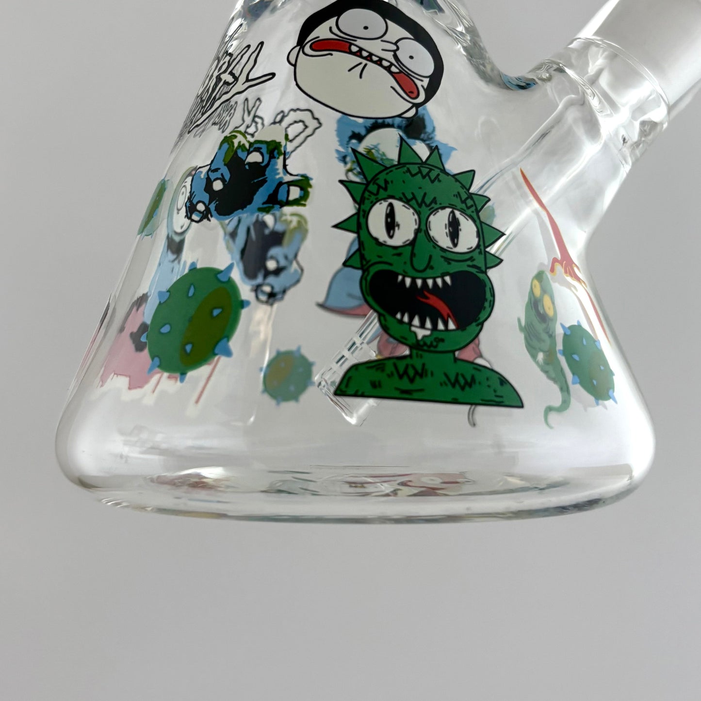 14" Glow in the Dark Cartoon Beaker Bong – 7mm Thick Borosilicate Glass