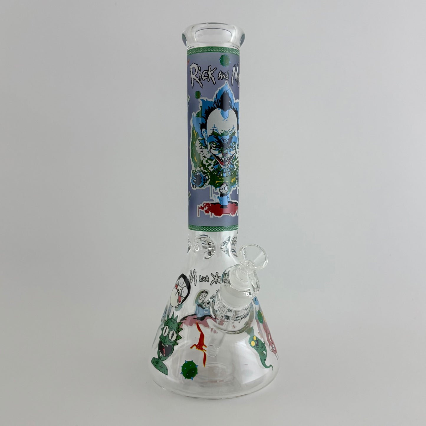14" Glow in the Dark Cartoon Beaker Bong – 7mm Thick Borosilicate Glass