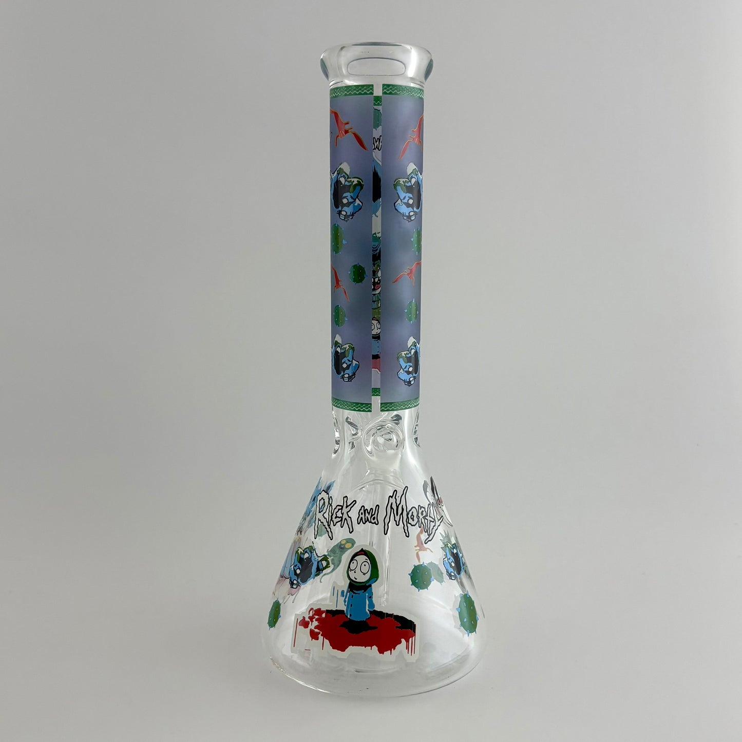14" Glow in the Dark Cartoon Beaker Bong – 7mm Thick Borosilicate Glass