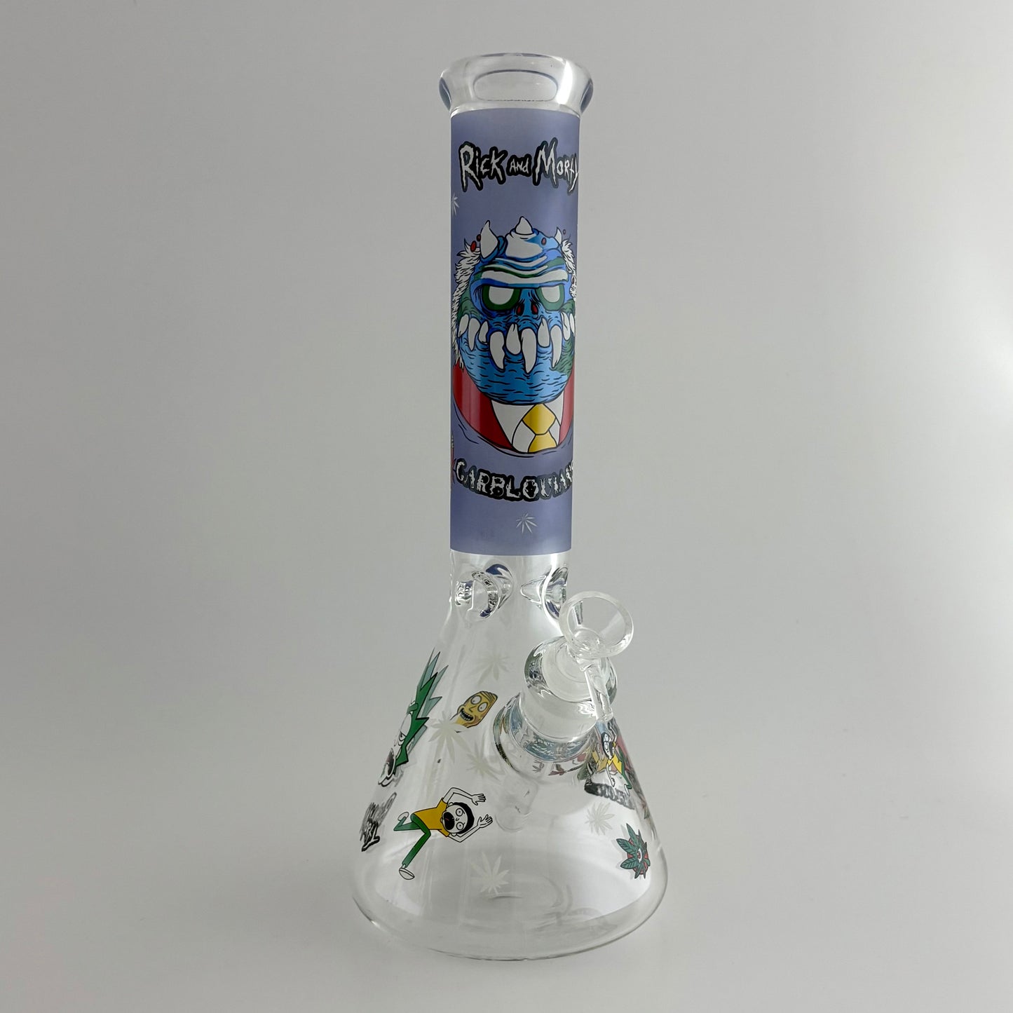14" Glow in the Dark Cartoon Beaker Bong – 7mm Thick Borosilicate Glass