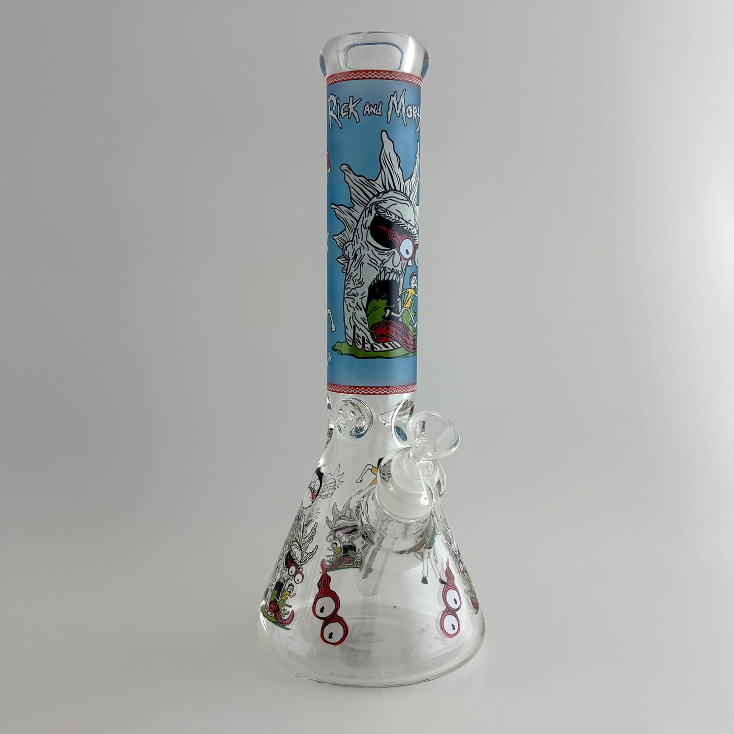 14" Glow in the Dark Cartoon Beaker Bong – 7mm Thick Borosilicate Glass