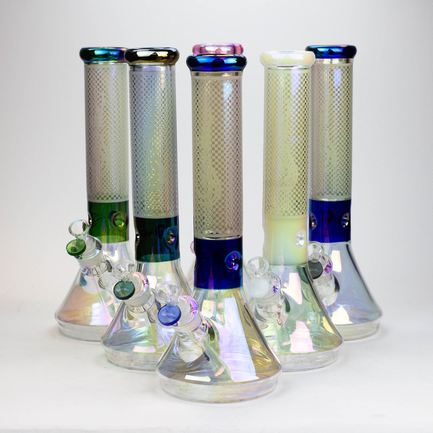 13" Genie electroplated glass beaker bong ( F11 )