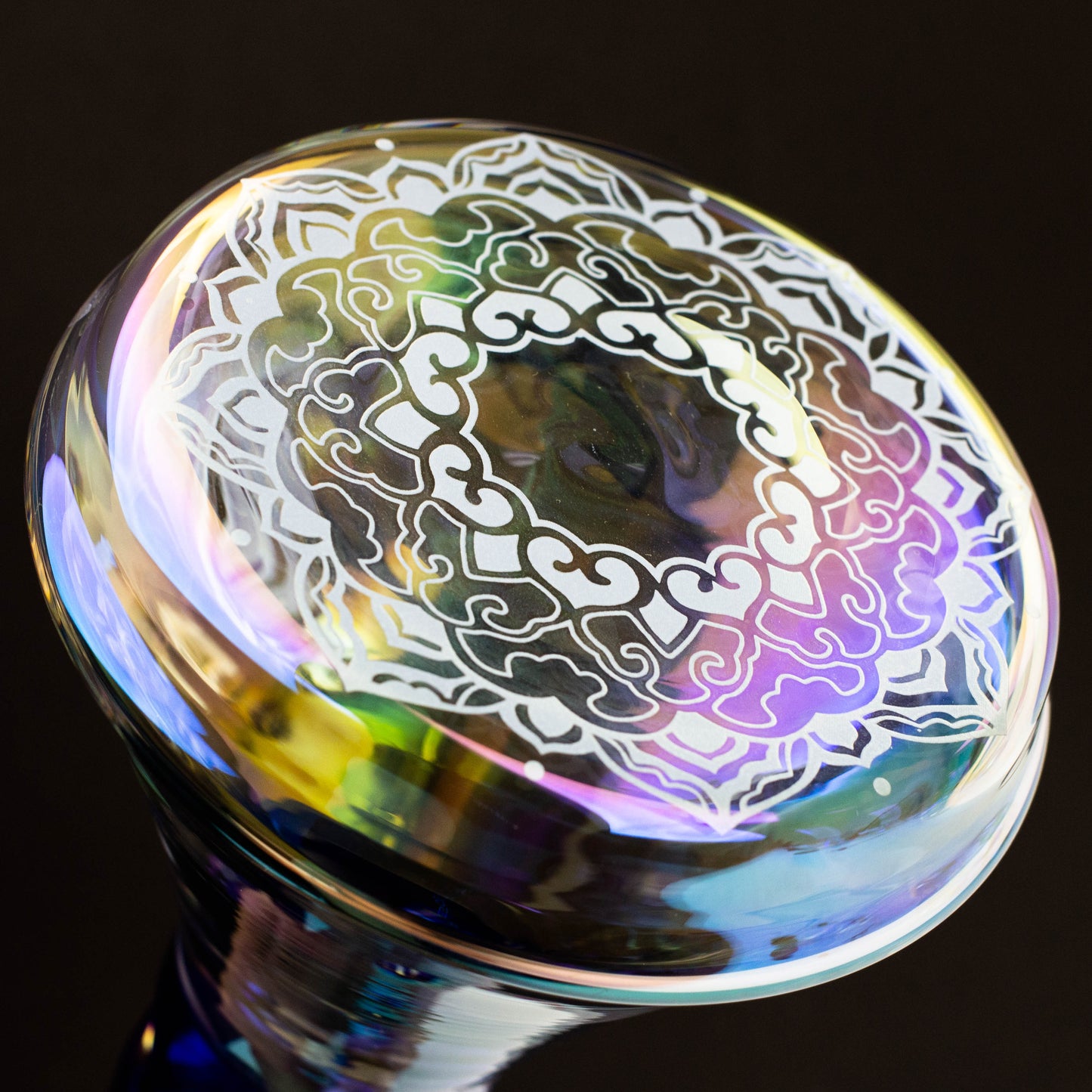 13" Genie electroplated glass beaker bong ( F11 )