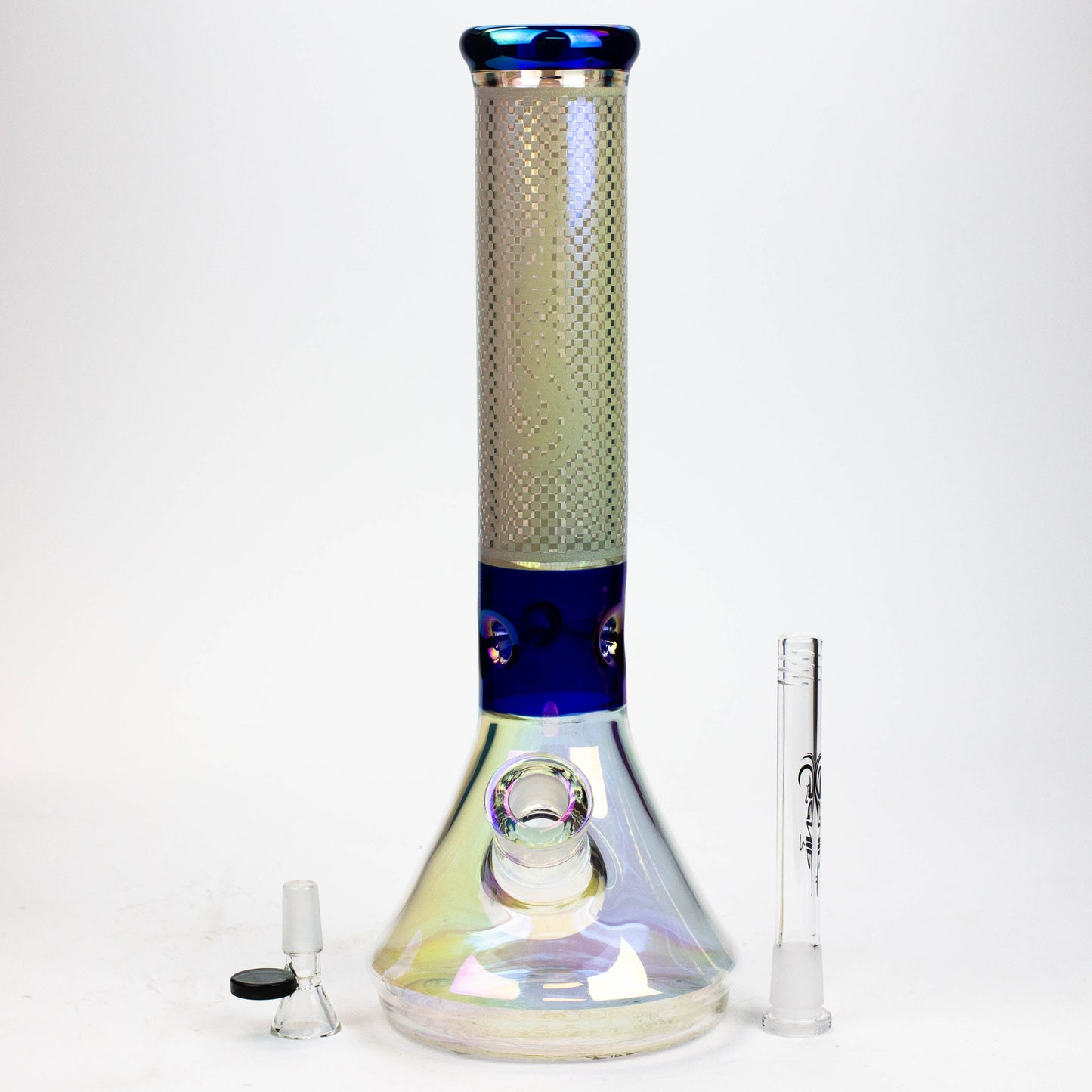 13" Genie electroplated glass beaker bong ( F11 )