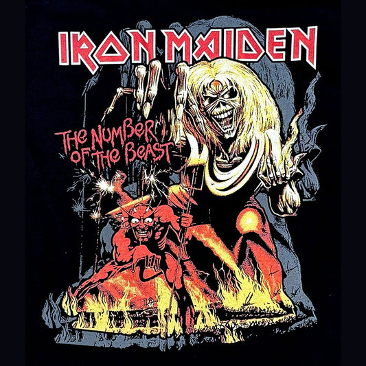 Iron Maiden | “The Number of the Beast” Short Sleeve Men’s Black T-Shirt – Officially Licensed Rock Band Tee