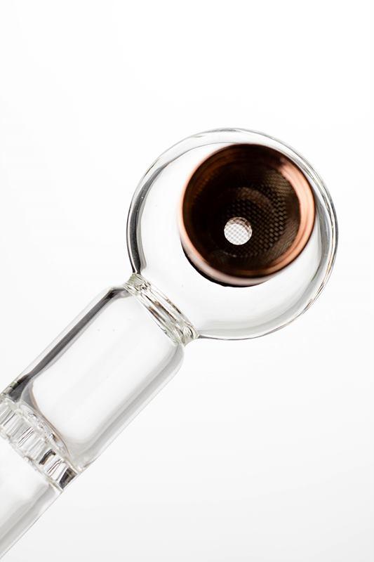 5.5" Glass tube pipe TP006 with metal screen Box of 24_2