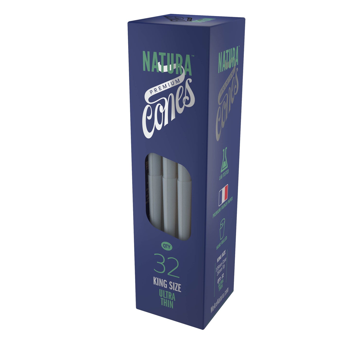 Natura – White Ultra Thin Pre-Rolled Paper Mini Tower_0