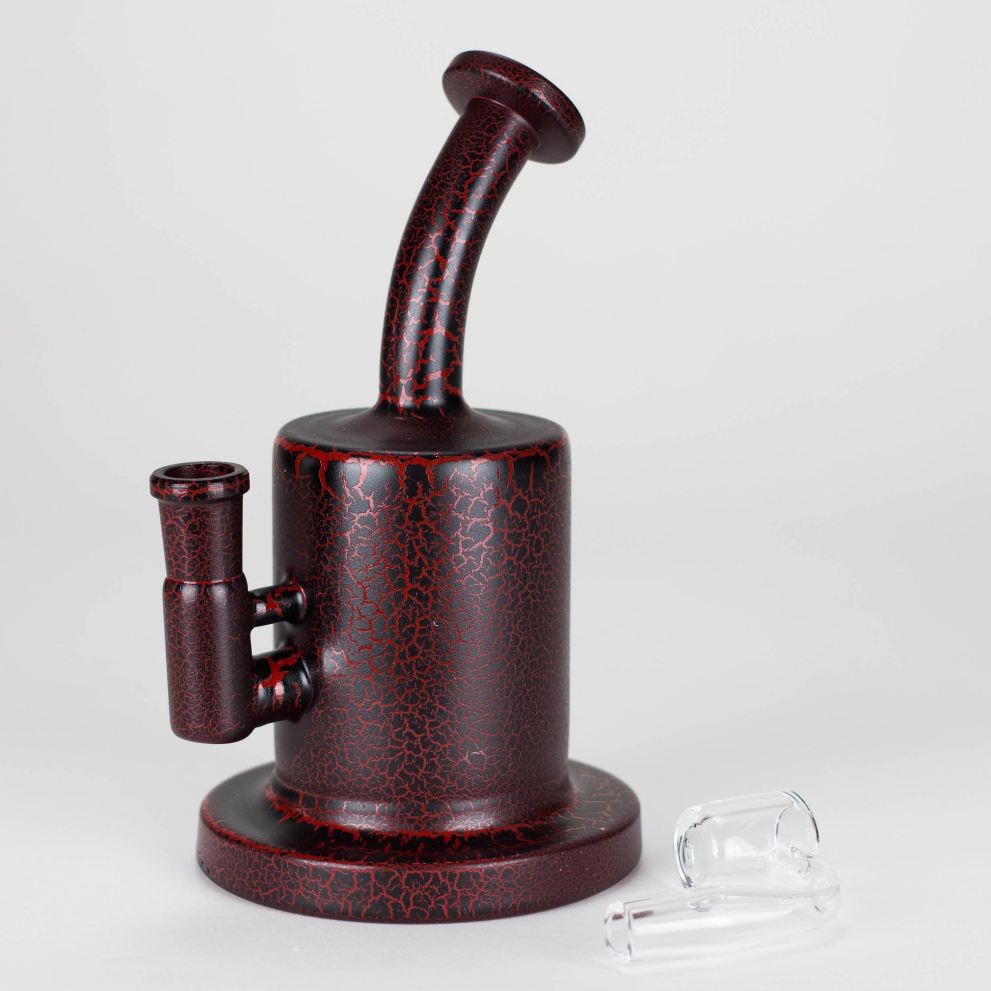 Karma | 6" Red Lightning Plated Inline Glass Dab Rig_6