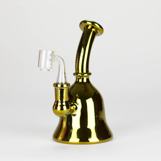 Karma | 6" Metallic Gold Kettle Glass Dab Rig_0
