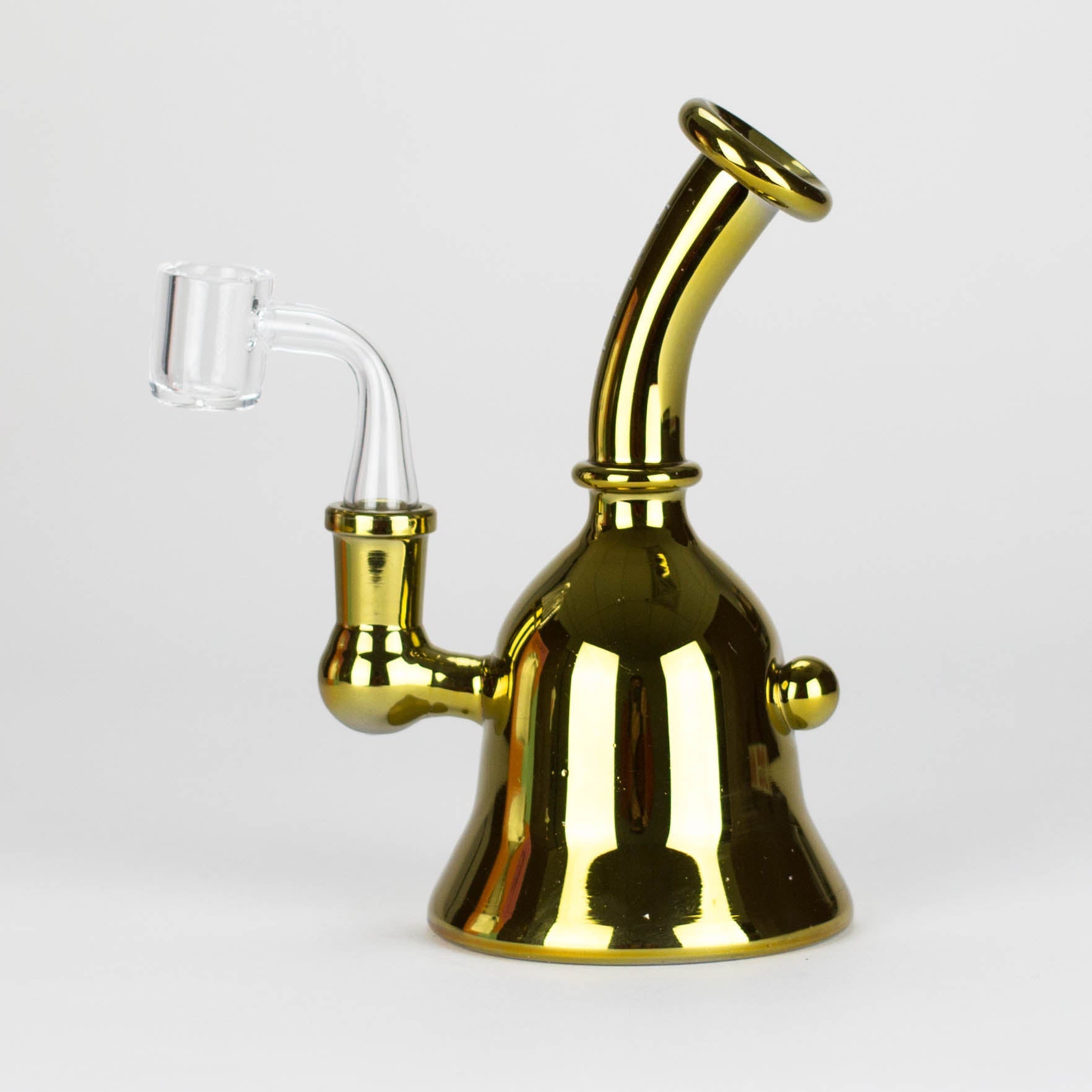 Karma | 6" Metallic Gold Kettle Glass Dab Rig_3
