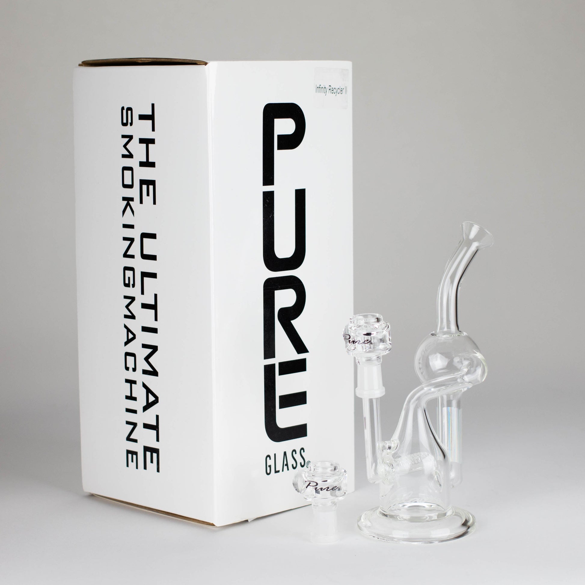 Pure Glass | 8" Infinity Recycler 2 - Flower and Dab_2