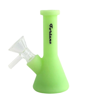 3" Silicone Water-Pipe with Built-In Stem & 14mm Glass Bowl