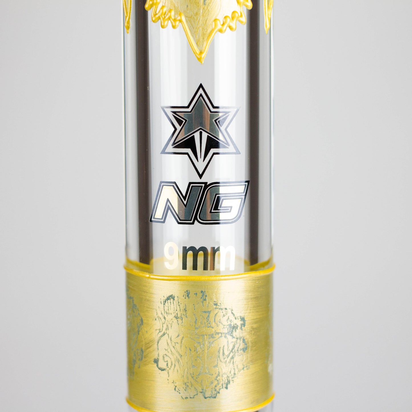 NG | 18" 9mm Metallic Eagle and Skull Beaker [L745]