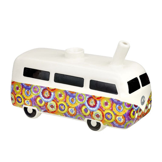 RETRO VINTAGE BUS PIPE - COLORFUL FLOWER BURST DESIGN_0