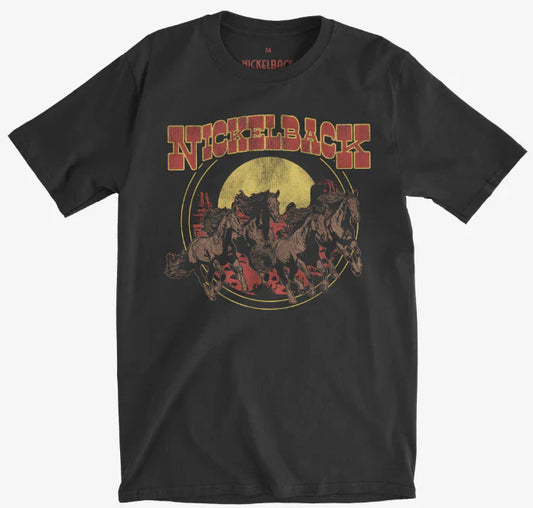 Nickelback | "Wild Horses" Unisex's T-Shirt Black - Officially Licensed