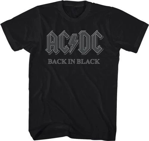 AC/DC | "BACK IN BLACK" Men's T-Shirt Black - Officially Licensed