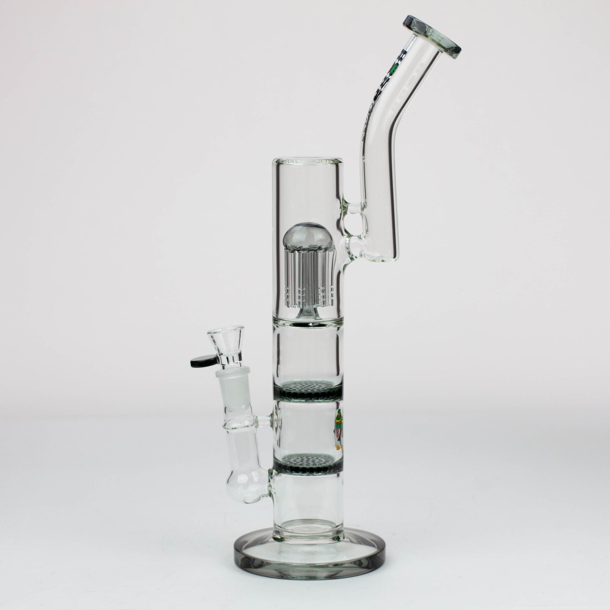 16" BOSS tree arm percolator and honeycomb diffuser glass bong [B8]_11