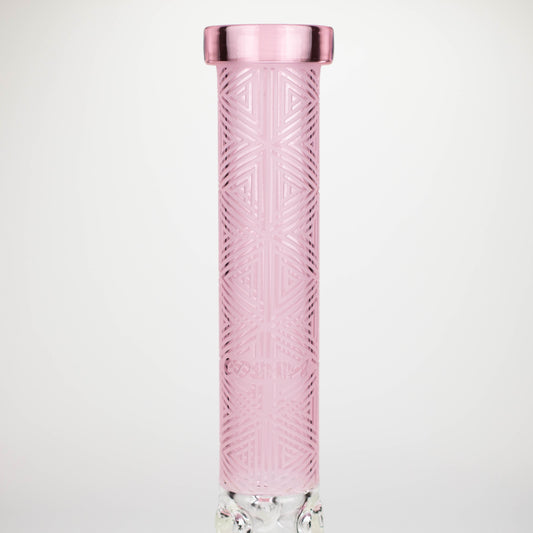 COBRA | 14" sandblasted geometric graphic 7 mm glass bong [YK05]_1